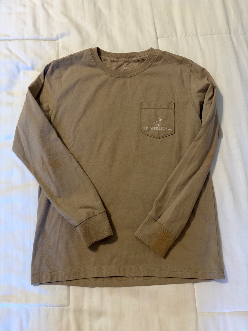Properly Tied boy’s Long Sleeve Pocket Tee - Brown